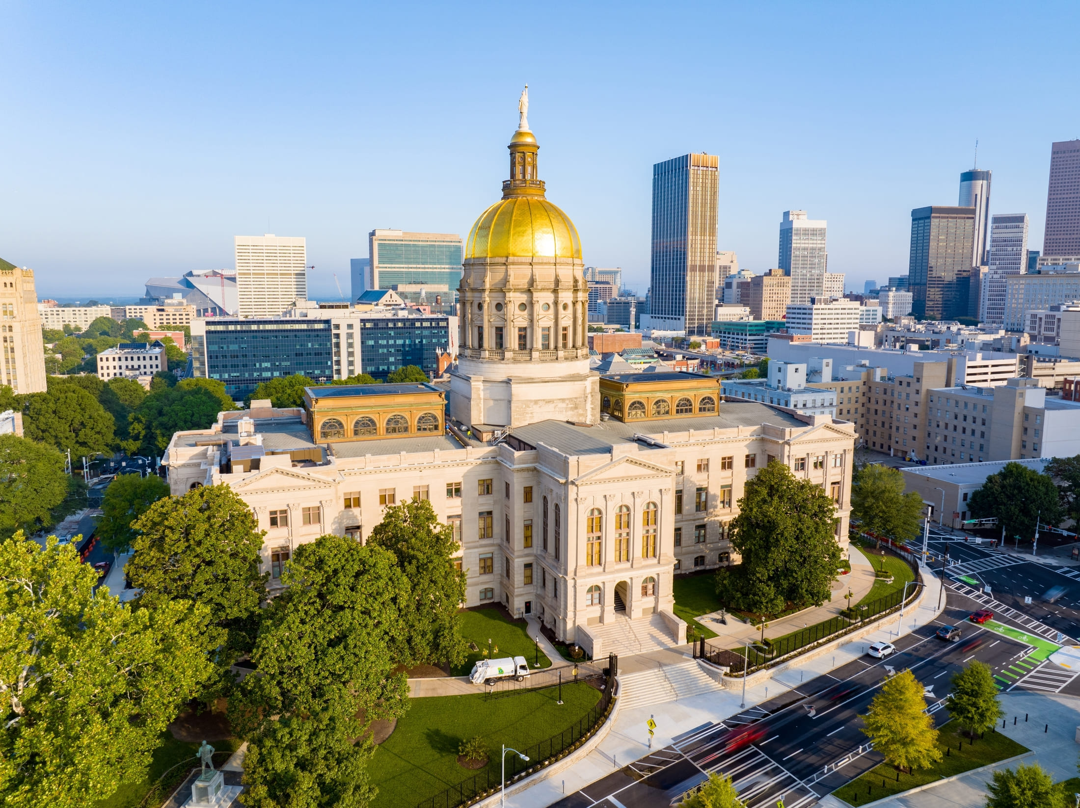 A city skyline in Georgia