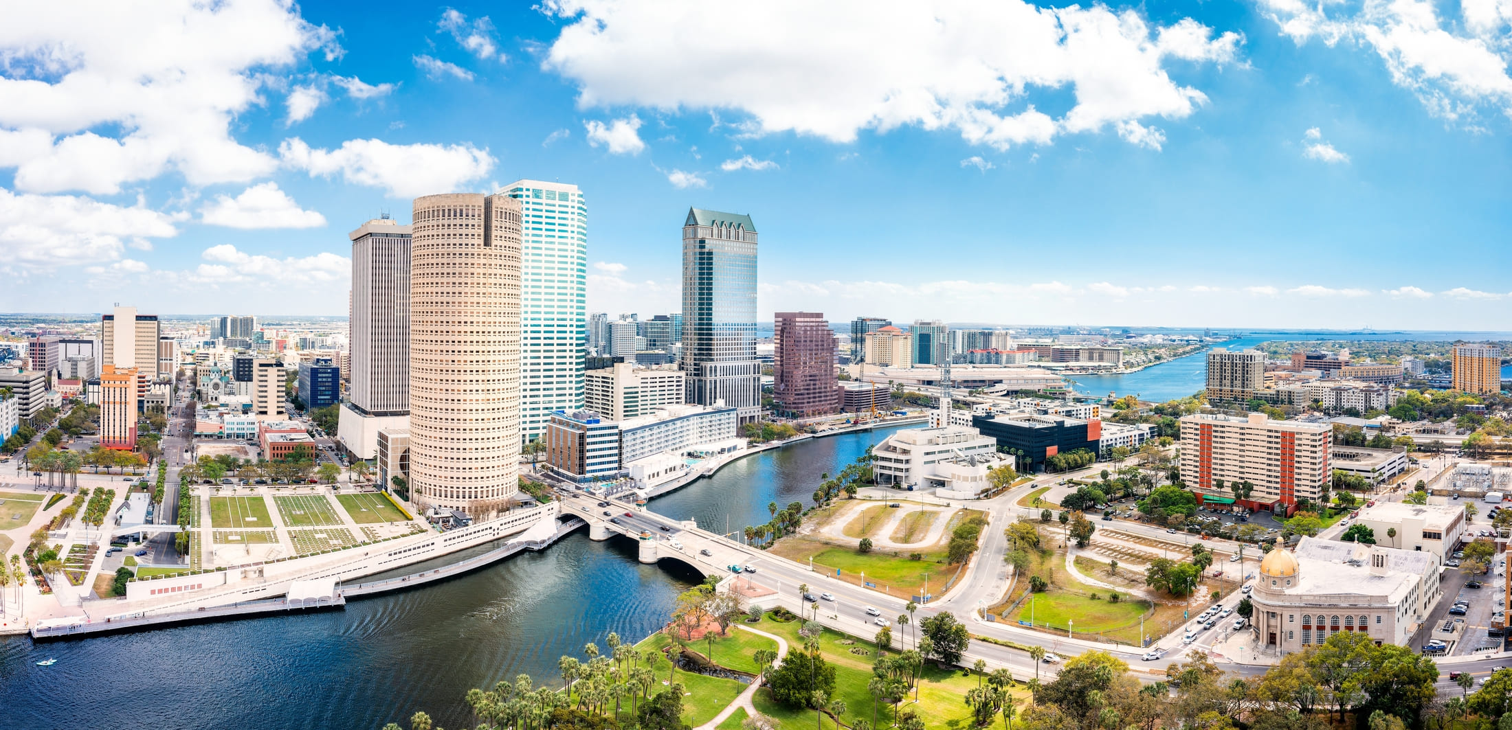 A city skyline in Tampa Florida